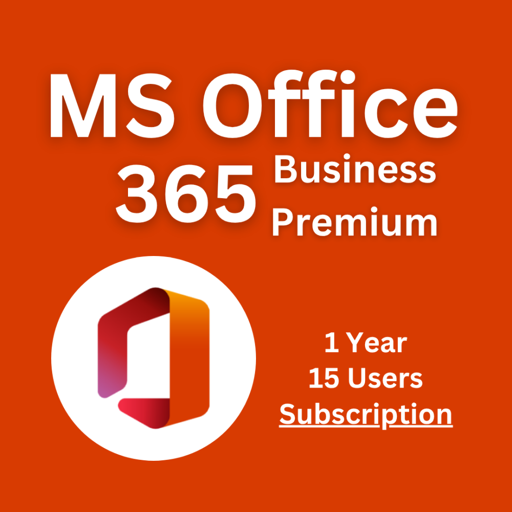Microsoft Office 365 Business Premium with Teams - 15 User for 1 Year (Subscription)
