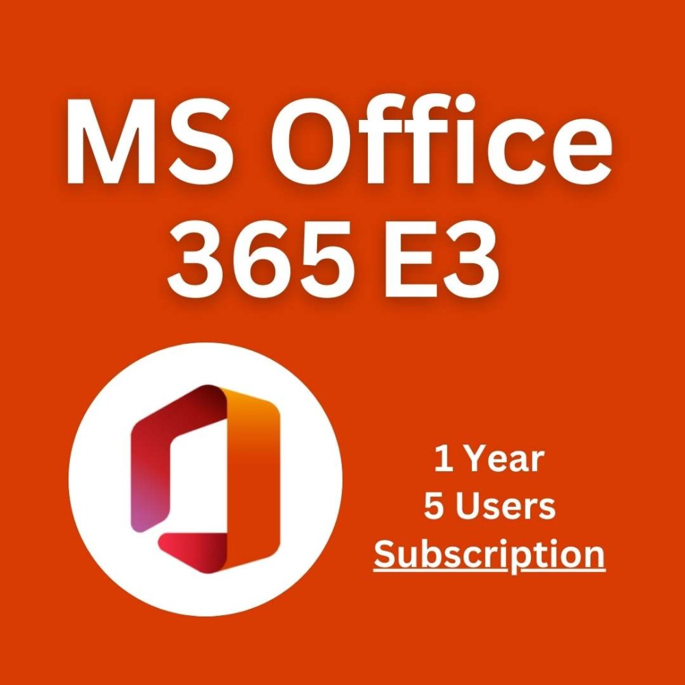 Microsoft Office 365 E3 - 5 User for 1 Year (Subscription)