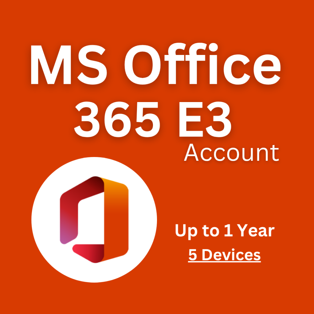 Microsoft Office 365 E3 Account Valid for 5 Devices (Up to 1 Year Access)